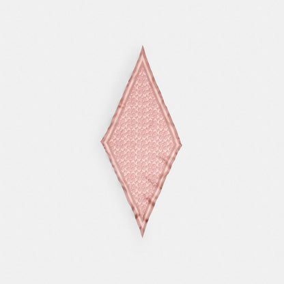 Coach Signature Silk Diamond Scarf Dusty Pink