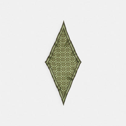Coach Signature Silk Diamond Scarf Olive