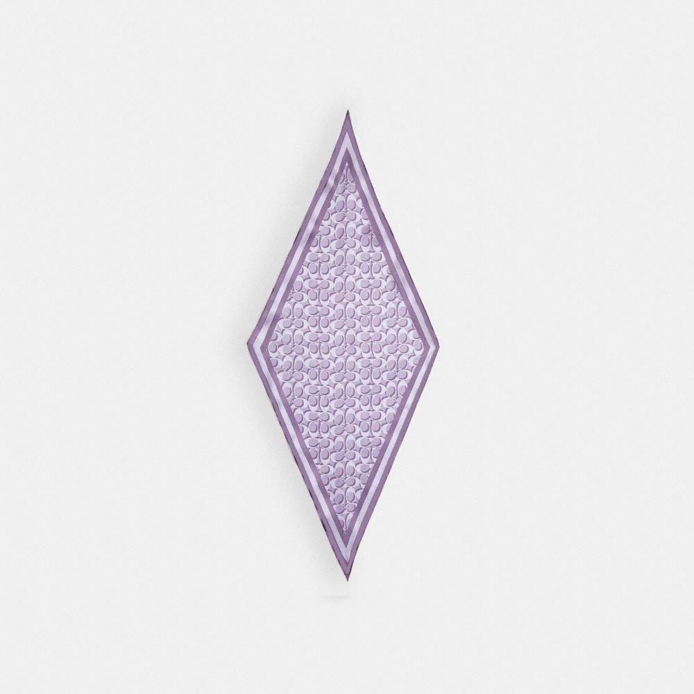 Coach Signature Silk Diamond Scarf Violet Mist