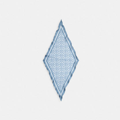 Coach Signature Silk Diamond Scarf Niagara Mist