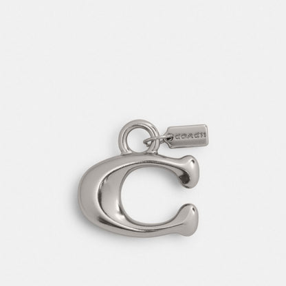 Coach Small Signature Shoe Charm Silver