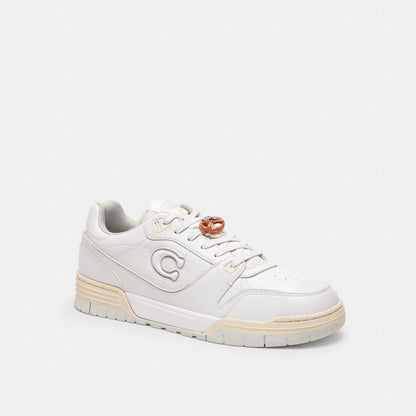 Coach Small Pretzel Shoe Charm Silver Brown Multi