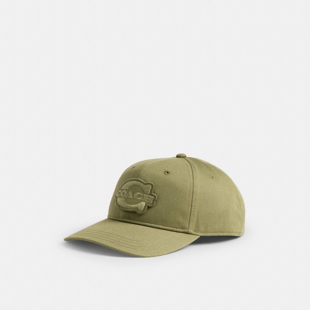 Coach Soho Flat Brim Baseball Hat Olive