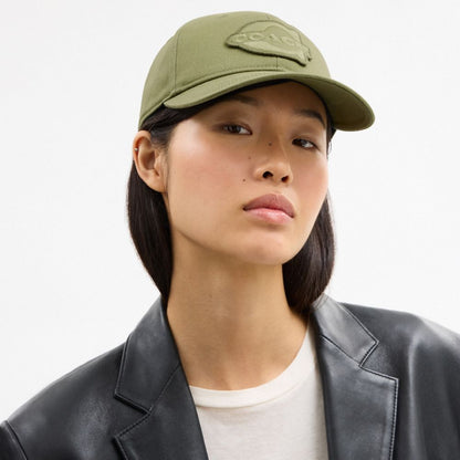 Coach Soho Flat Brim Baseball Hat Olive