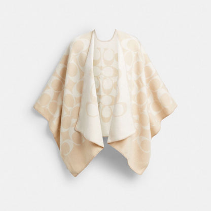Coach Maxi Signature Cape Chalk