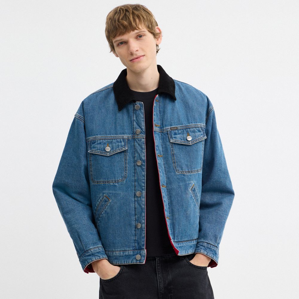 Coach Reversible Denim Jacket Western Wash