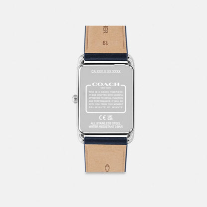 Coach Elliot Watch, 32 Mm X 26 Mm Navy Blue