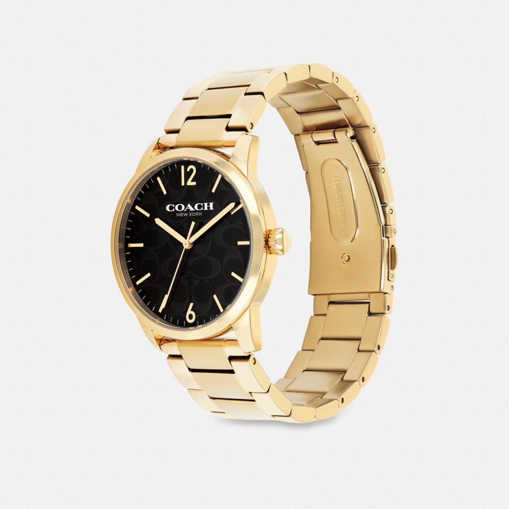 Coach Keane Watch Gift Set, 39 Mm Gold Black