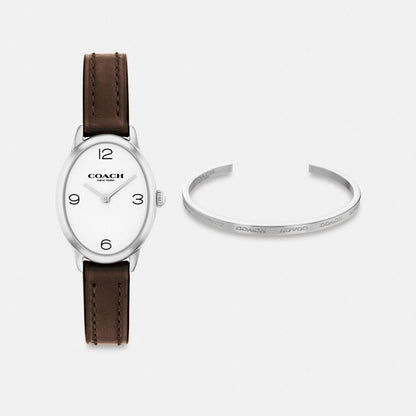 Coach Talia Watch Gift Set, 22 Mm Stainless Steel Maple