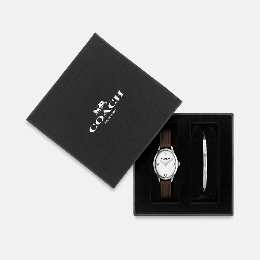 Coach Talia Watch Gift Set, 22 Mm Stainless Steel Maple
