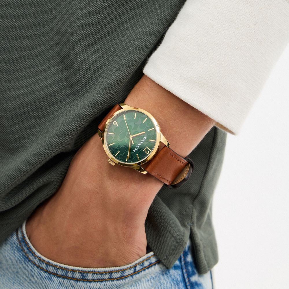 Coach Keane Watch, 39 Mm Saddle