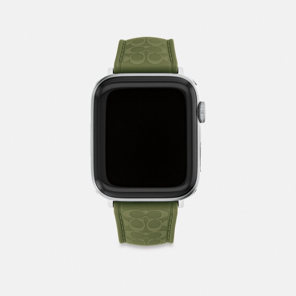 Coach Apple Watch® Strap Gift Set, 42 Mm, 44 Mm, 45 Mm And 46 Mm Green Black