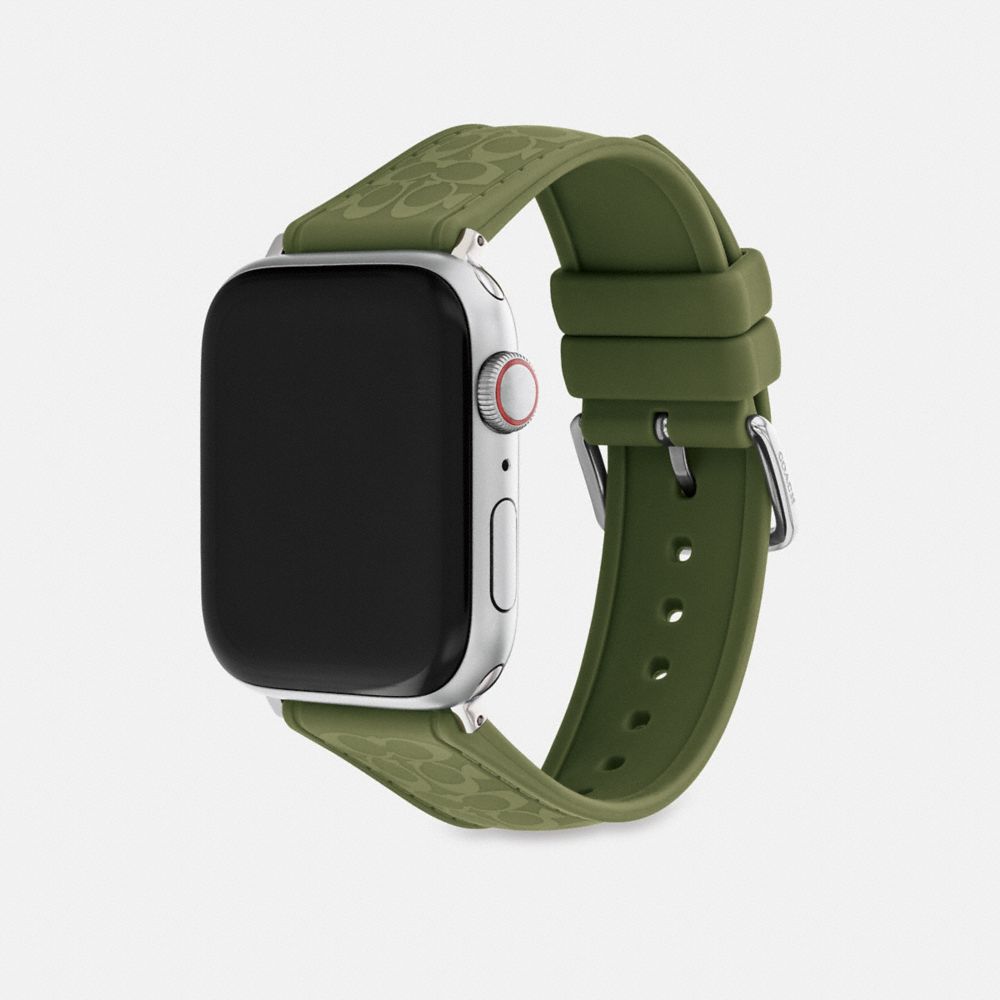 Coach Apple Watch® Strap Gift Set, 42 Mm, 44 Mm, 45 Mm And 46 Mm Green Black