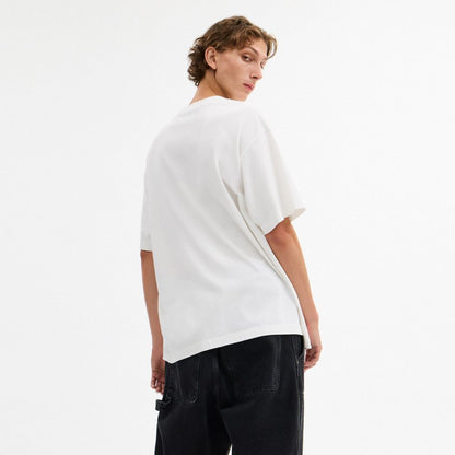Coach T Rex Relaxed T Shirt In Organic Cotton Vintage Ivory   Blue