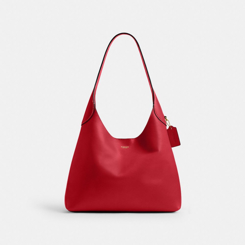Coach Brooklyn Shoulder Bag 34 Brass/Scarlet