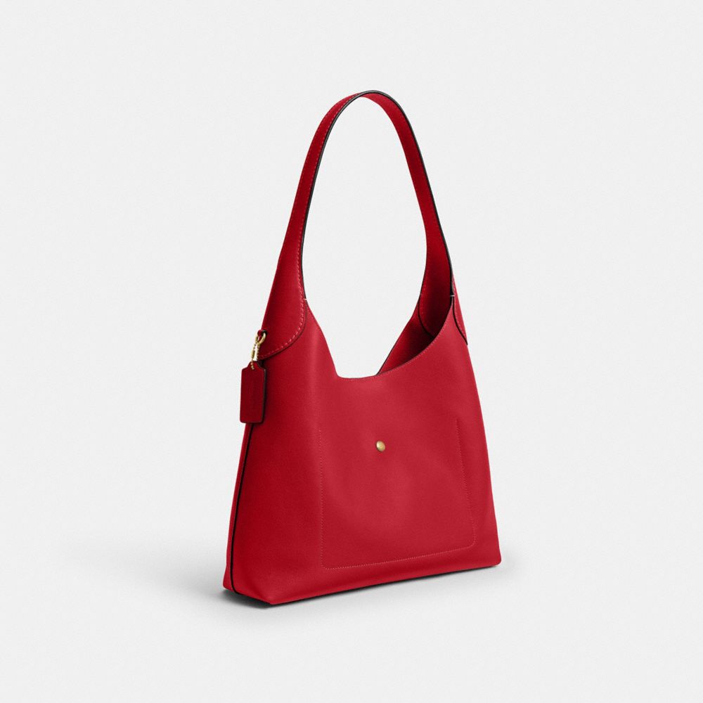 Coach Brooklyn Shoulder Bag 34 Brass/Scarlet