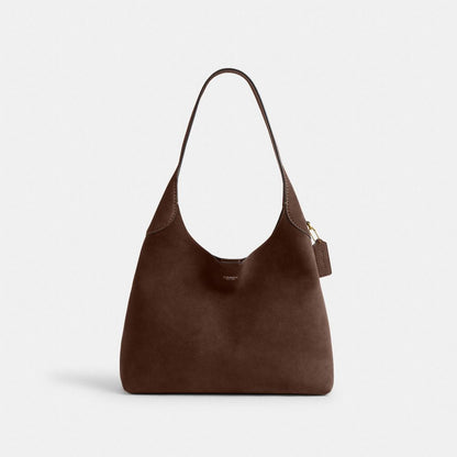 Coach Brooklyn Shoulder Bag 34 Brass Dark Chocolate