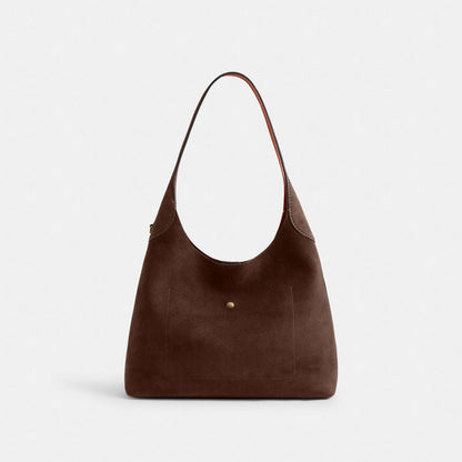 Coach Brooklyn Shoulder Bag 34 Brass Dark Chocolate