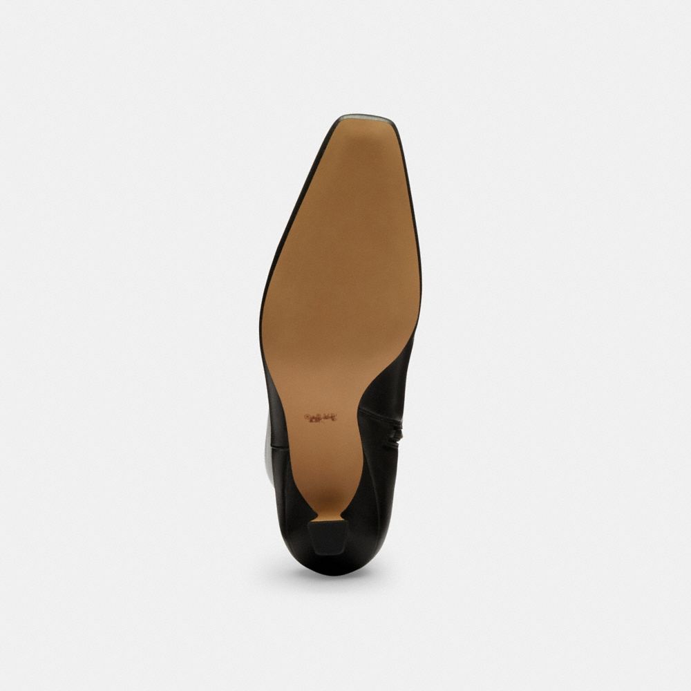 Coach Extended Calf Kitten Heel Tall Boot Black