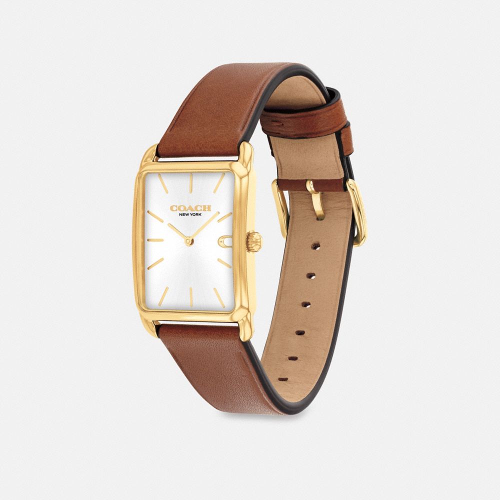 Coach Elliot Watch, 32 Mm X 26 Mm Saddle