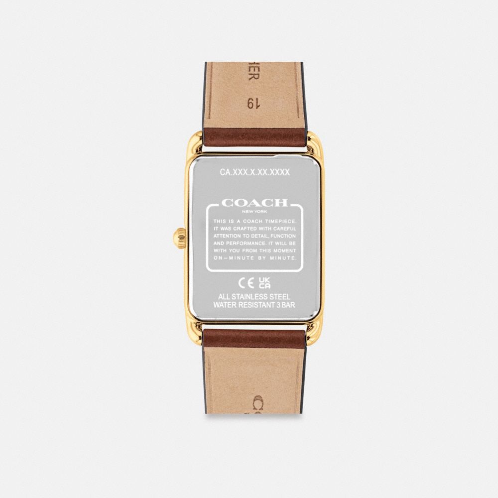 Coach Elliot Watch, 32 Mm X 26 Mm Saddle