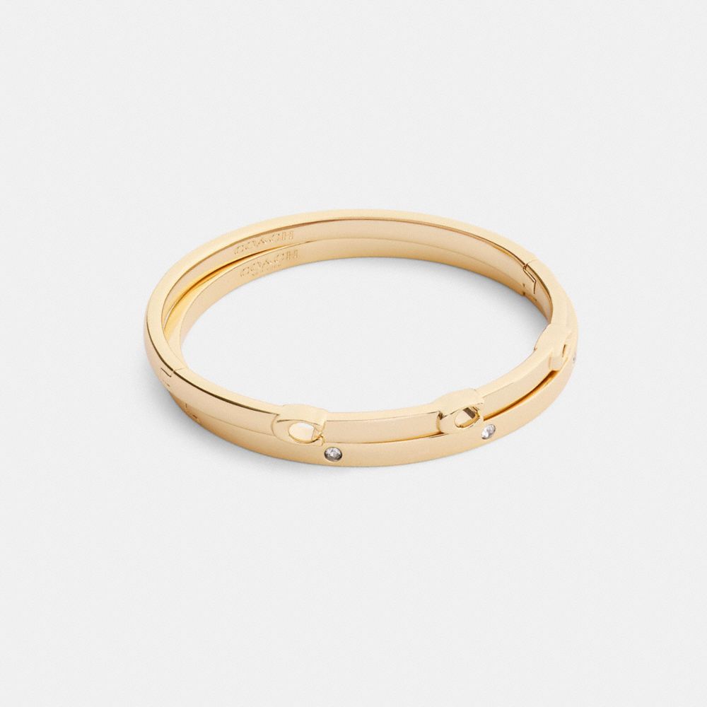 Coach Signature Bangle Set Gold