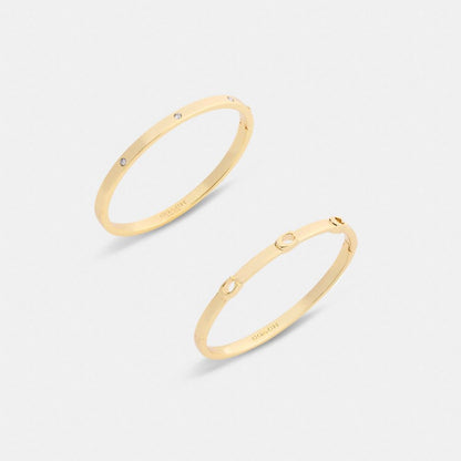 Coach Signature Bangle Set Gold