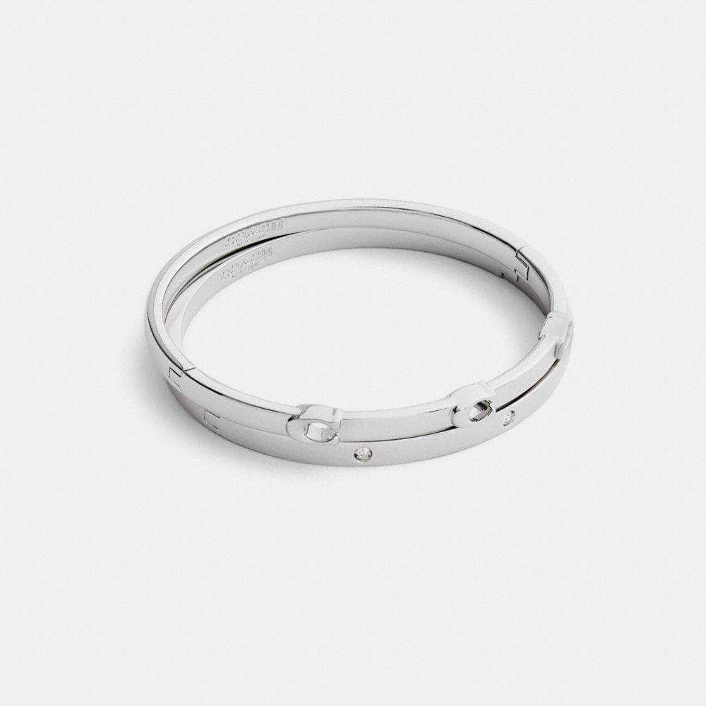 Coach Signature Bangle Set Silver