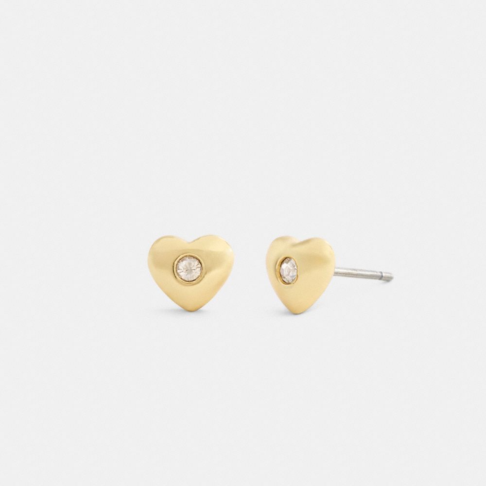 Coach Cherry And Heart Earrings And Necklace Set Gold