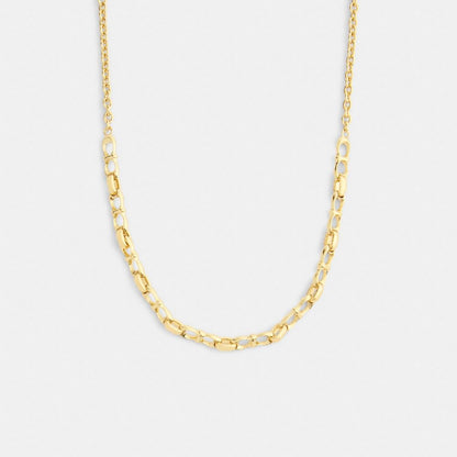 Coach Signature Chain Link Necklace Gold