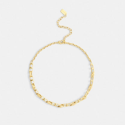 Coach Signature Chain Link Necklace Gold