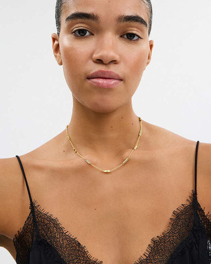 Signature Bar Chain Necklace Gold Gold