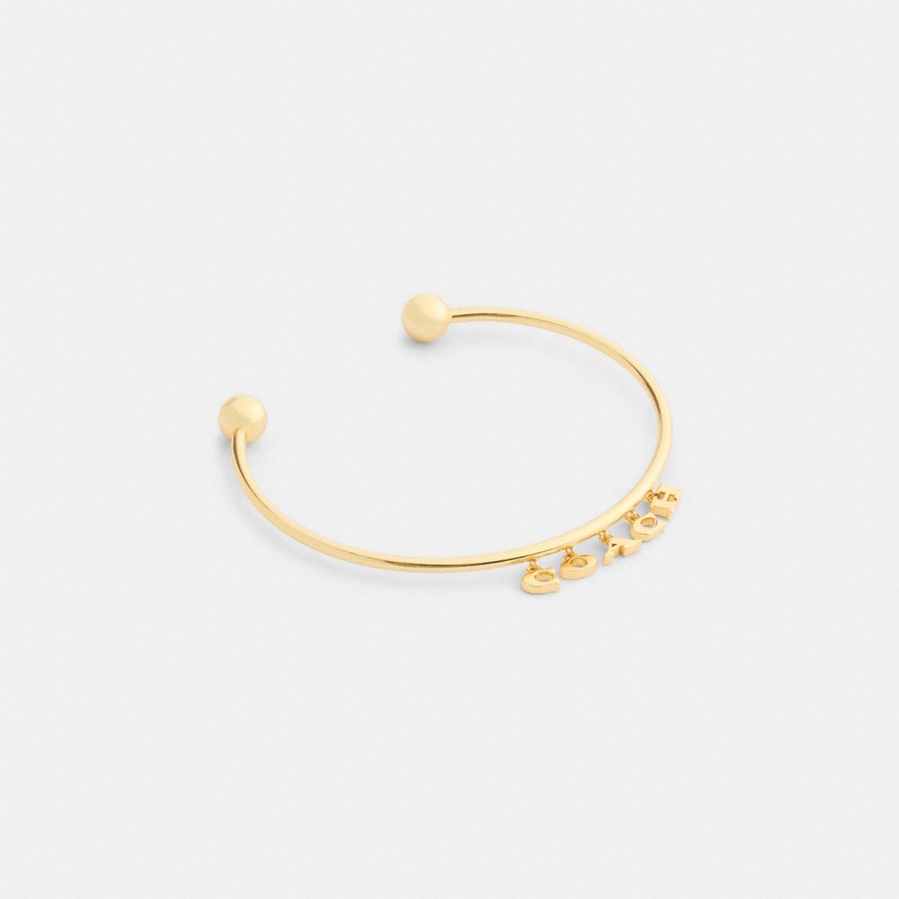 Coach Charms Cuff Bracelet Gold Gold