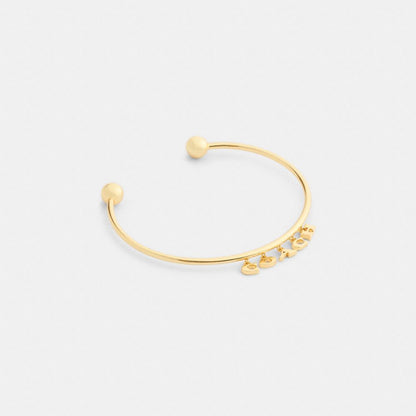 Coach Charms Cuff Bracelet Gold Gold
