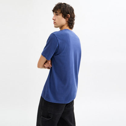 Coach Garment Washed Dinosaur T Shirt In Organic Cotton Washed Blue