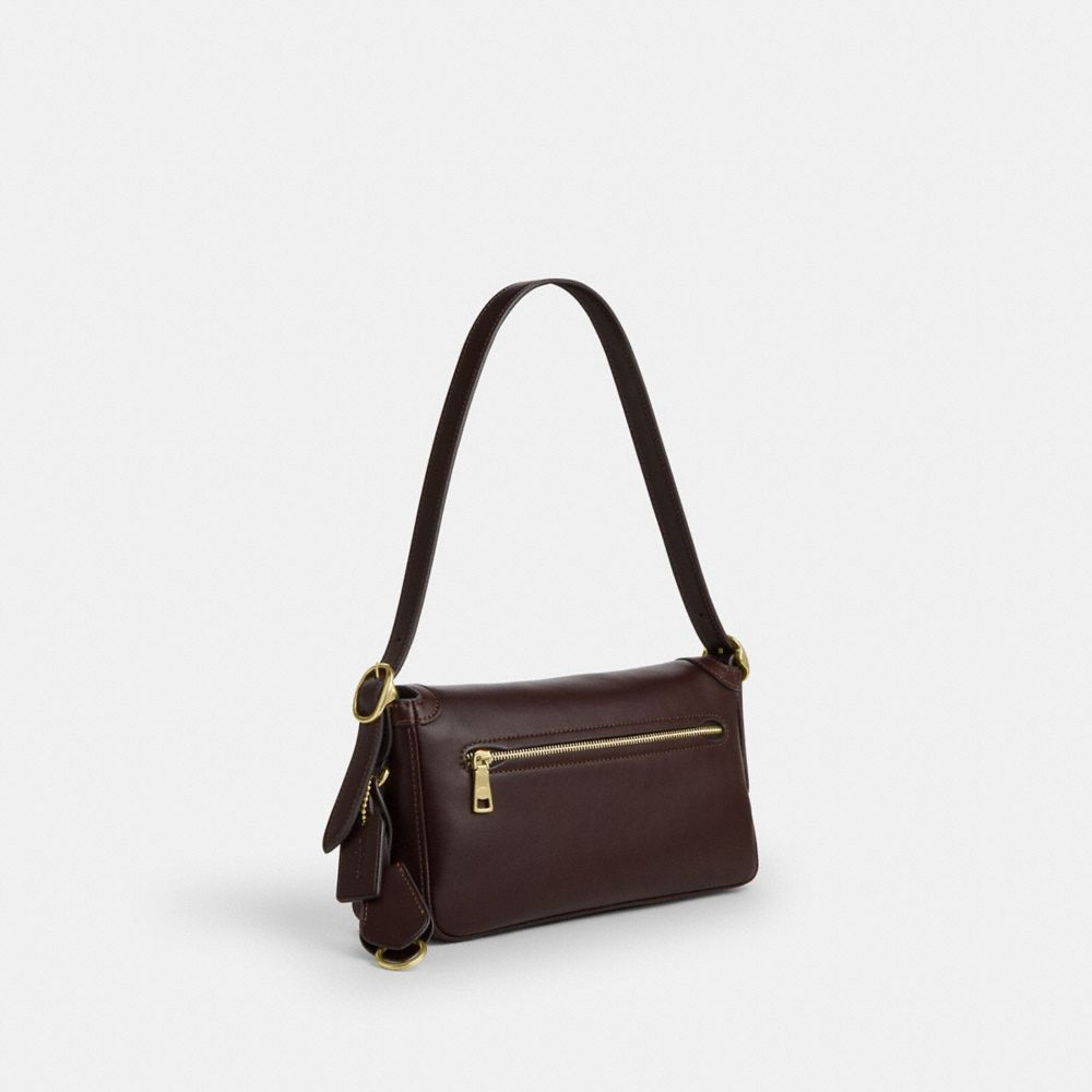 Coach Etta Small Flap Shoulder Bag Gold Espresso