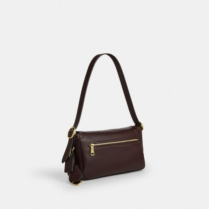 Coach Etta Small Flap Shoulder Bag Gold Espresso
