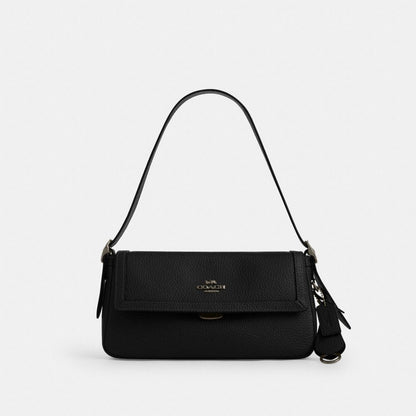 Coach Etta Small Flap Shoulder Bag Gunmetal Black