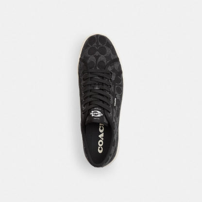 Men's Coach Canvas Sneaker In Signature Denim Black