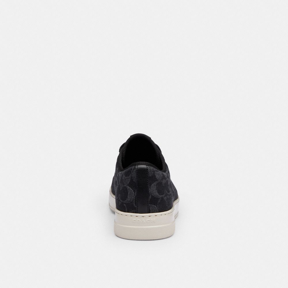 Men's Coach Canvas Sneaker In Signature Denim Black