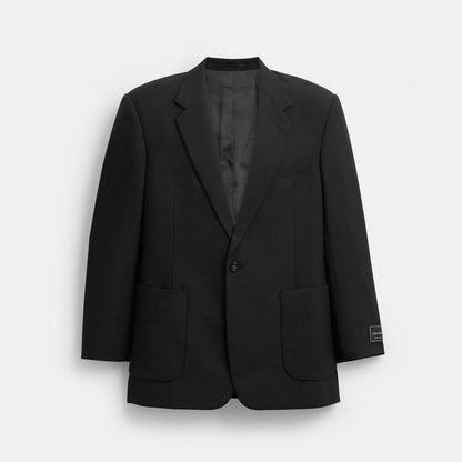 Coach Single Button Blazer Black