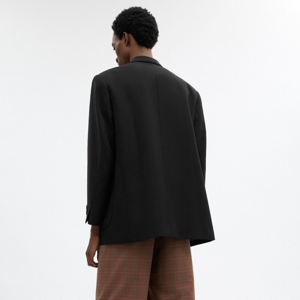 Coach Single Button Blazer Black