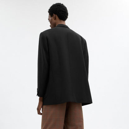 Coach Single Button Blazer Black