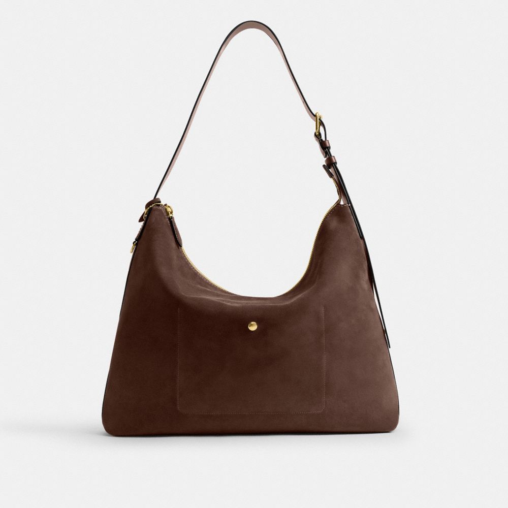 Coach Mott Messenger Bag Dark Chocolate Suede