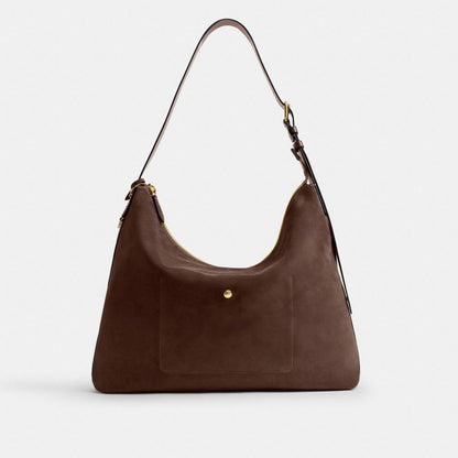 Coach Mott Messenger Bag Dark Chocolate Suede