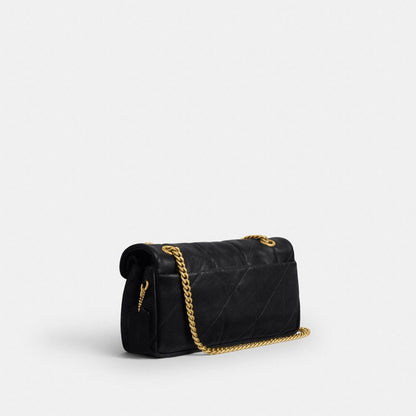 Coach Tabby Shoulder Bag 26 With Quilting Brass Black