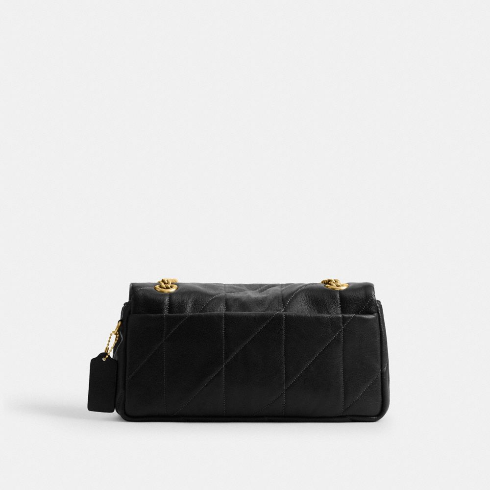 Coach Tabby Shoulder Bag 26 With Quilting Brass Black