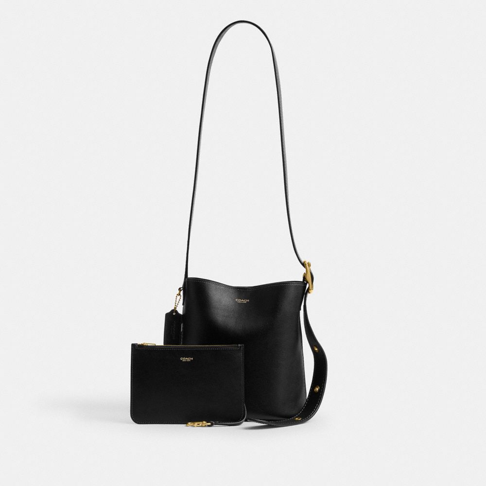Coach Bleecker Bucket Bag 21 Brass Black