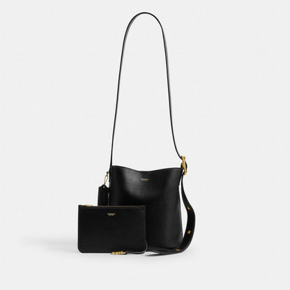 Coach Bleecker Bucket Bag 21 Brass Black