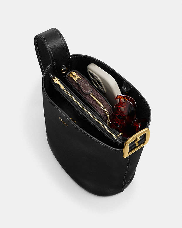 Bleecker Bucket Bag 21 Brass-Black Brass-Black